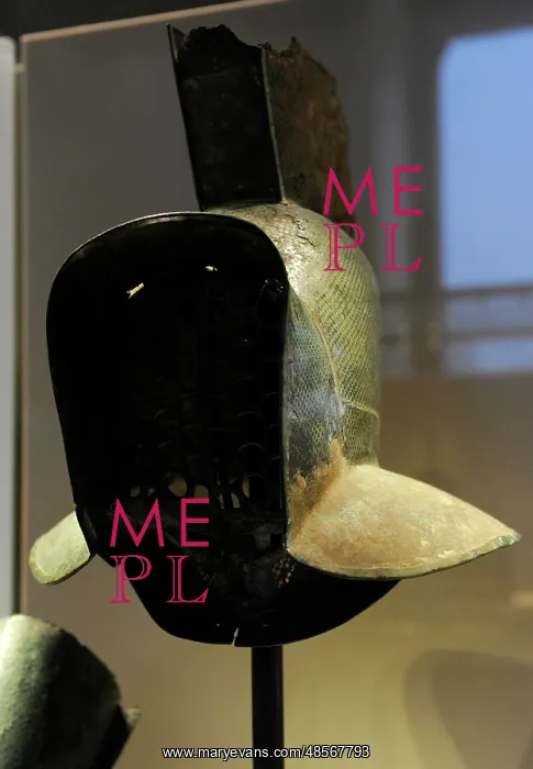 : Helmet of a murmillo. 2nd century AD : Helmet of a murmillo. 2nd century AD