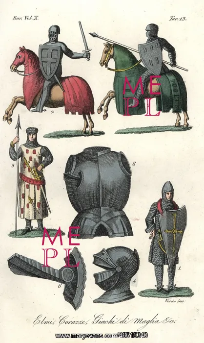 : Helmets and armour of the 14th century : Helmets and armour of the 14th century