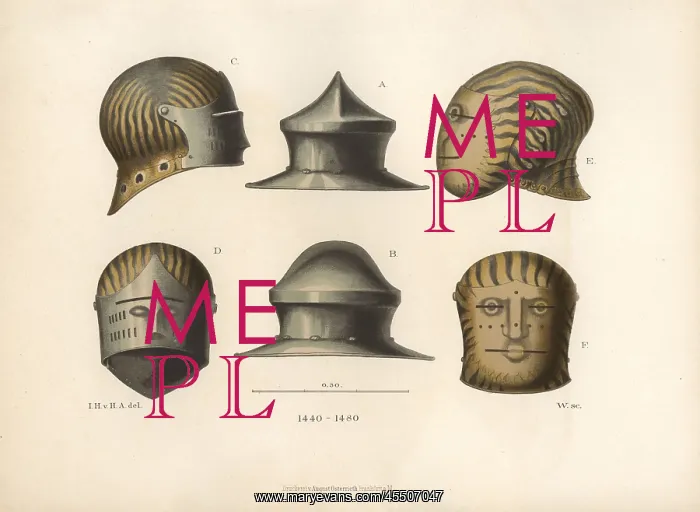  : Three helmets from the late 15th century