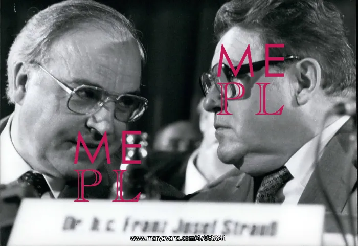 : Helmut Kohl and Franz Josef Strauss, CSU Congress in Munich : Helmut Kohl and Franz Josef Strauss, CSU Congress in Munich