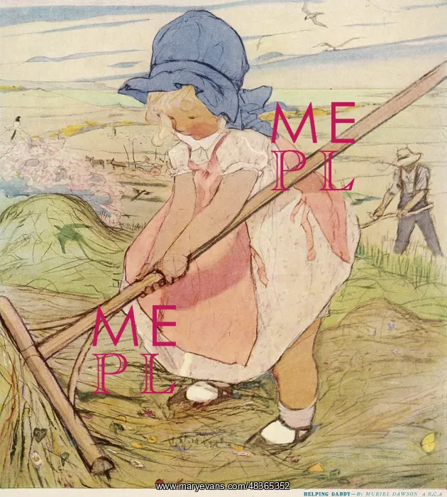 : Helping Daddy by Muriel Dawson : Helping Daddy by Muriel Dawson