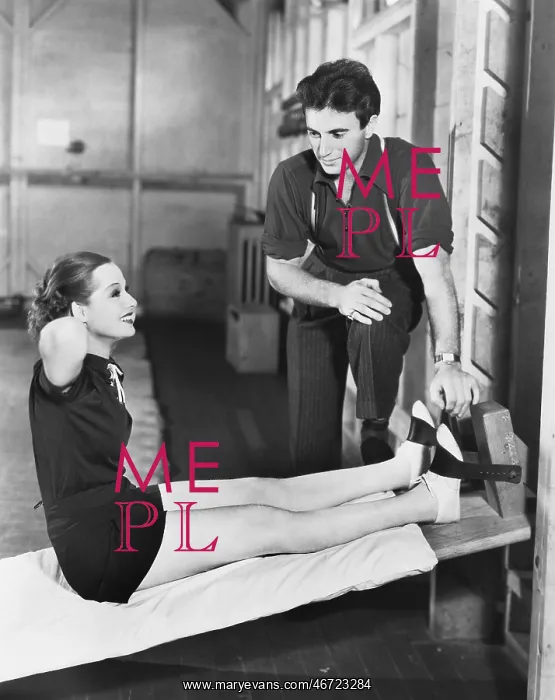 : Helping with her workout : Helping with her workout