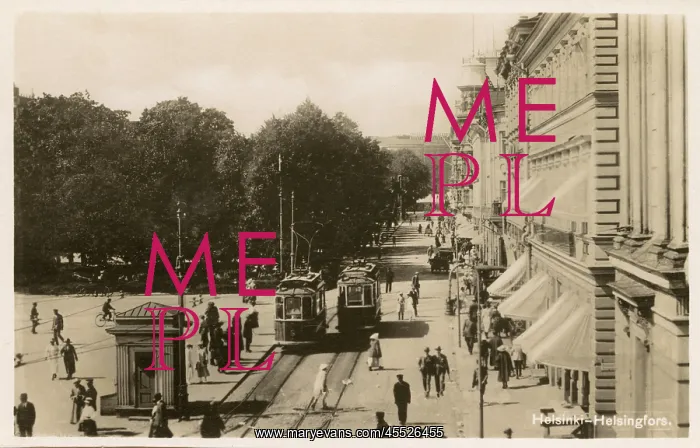 : Helsinki, Finland - Trams and Shops : Helsinki, Finland - Trams and Shops