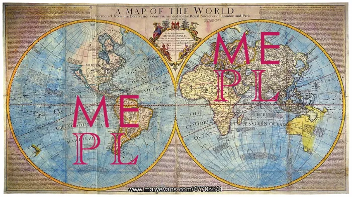  : Hemisphere Map with Text