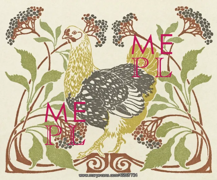  : Hen in clump of leaves