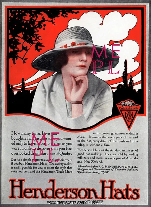 : Henderson Hats Advertisement : Henderson Hats Advertisement