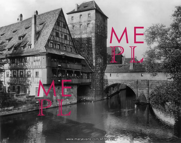 : Henkersteg (Hangman's Bridge) in Nuremberg, 1930 : Henkersteg (Hangman's Bridge) in Nuremberg, 1930