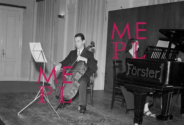 : Henri Honegger and pianist Vera Repkova : Henri Honegger and pianist Vera Repkova