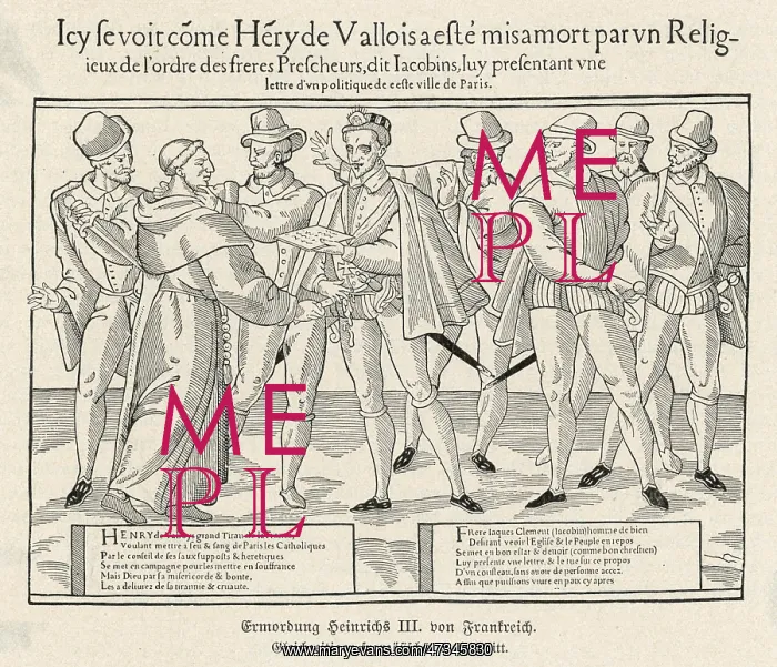 : HENRI III ASSASSINATED : HENRI III ASSASSINATED