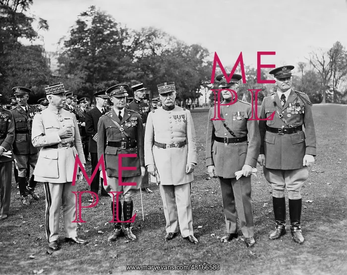 : Henri Philippe Petain and John Pershing in West Point, 1931 : Henri Philippe Petain and John Pershing in West Point, 1931