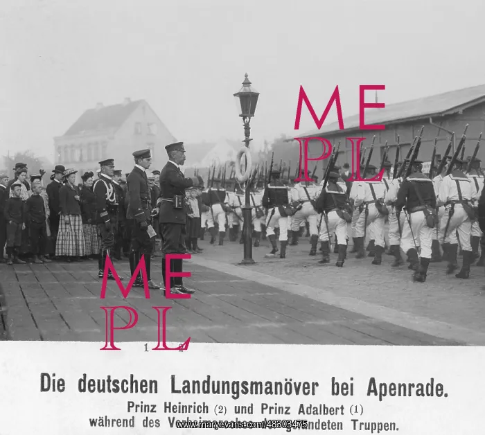 : Henry and Adalbert of Prussia during the landing : Henry and Adalbert of Prussia during the landing