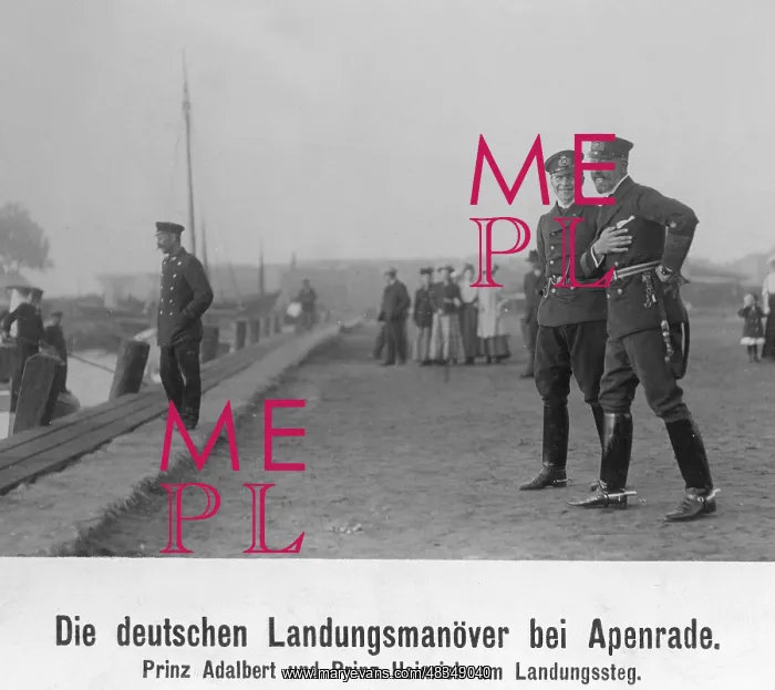 : Henry and Adalbert of Prussia during the landing : Henry and Adalbert of Prussia during the landing