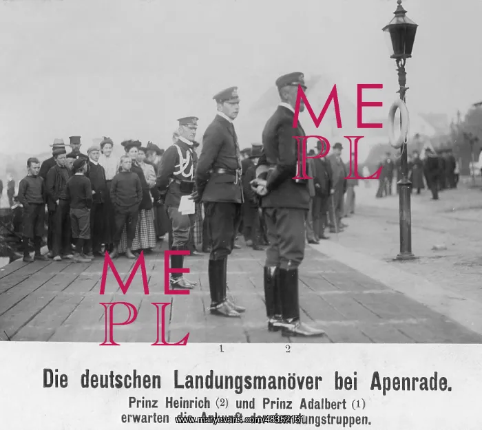 : Henry and Adalbert of Prussia during the landing : Henry and Adalbert of Prussia during the landing