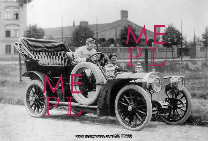 : Henry Bender in his Bianchi, 1907 : Henry Bender in his Bianchi, 1907