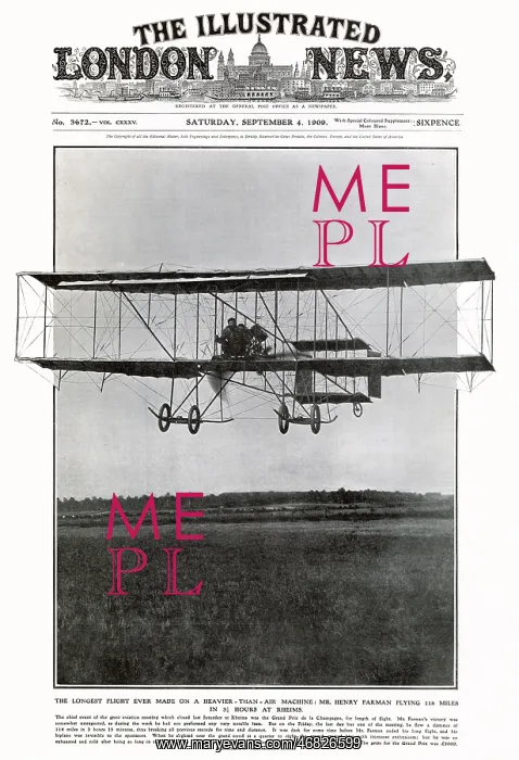 : Henry Farman flying the longest flight ever 1909 : Henry Farman flying the longest flight ever 1909