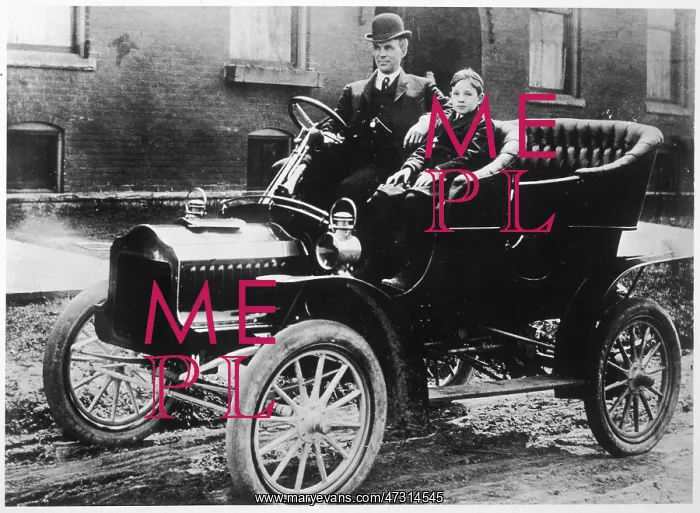 : Henry Ford in Model T Ford Motor CarF : Henry Ford in Model T Ford Motor CarF