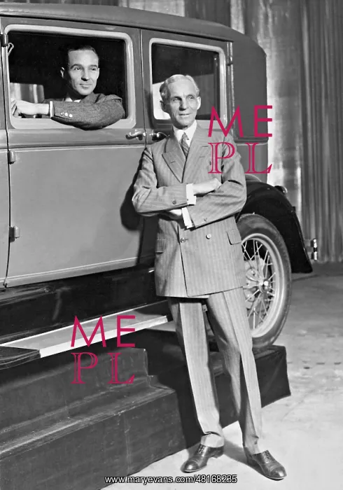 : Henry Ford and his son Edsel, 1932 : Henry Ford and his son Edsel, 1932