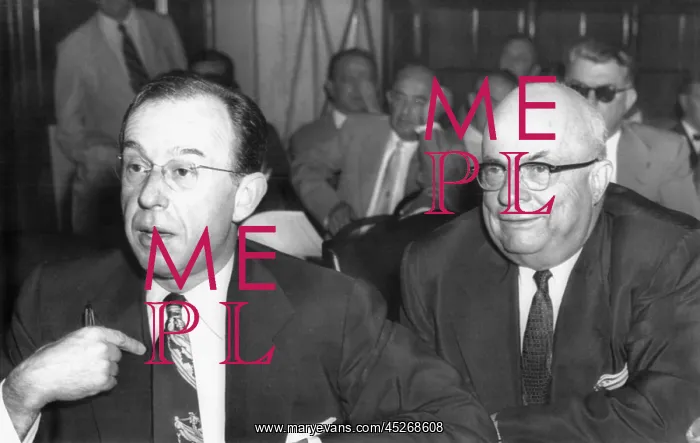 : Henry Kaiser and his son Edgar appearing before : Henry Kaiser and his son Edgar appearing before