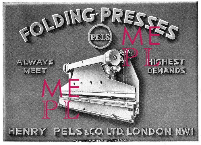 : Henry Pels & Co: Machine Tools. Folding Presses : Henry Pels & Co: Machine Tools. Folding Presses