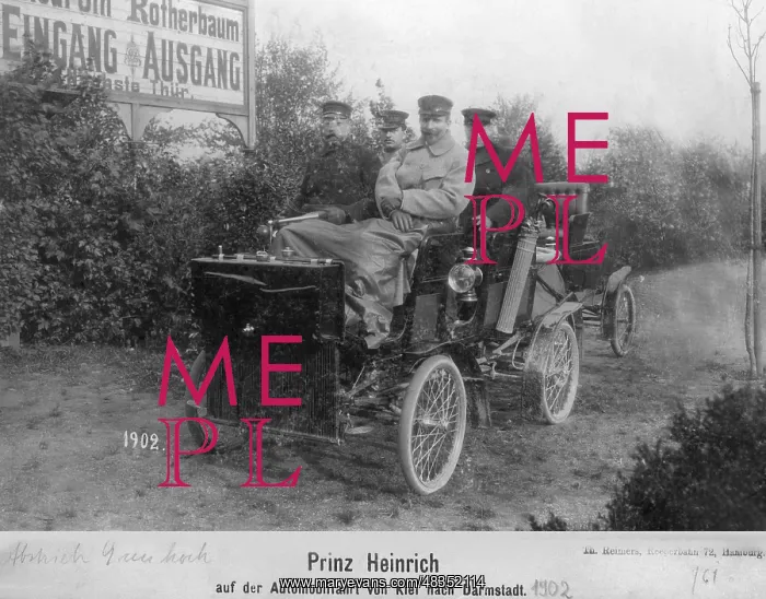 : Henry of Prussia as a car driver, 1902 : Henry of Prussia as a car driver, 1902