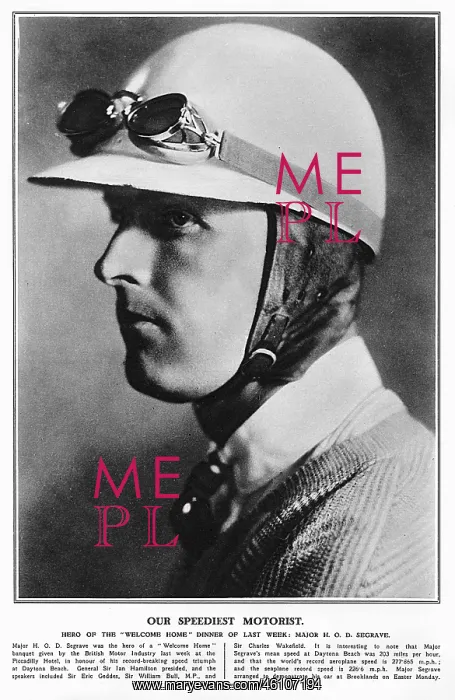 : Henry Segrave, British racing driver : Henry Segrave, British racing driver