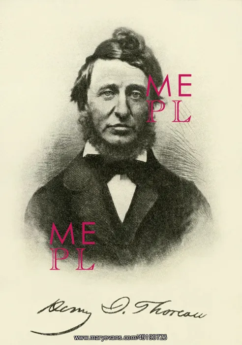 : Henry Thoreau with signature : Henry Thoreau with signature