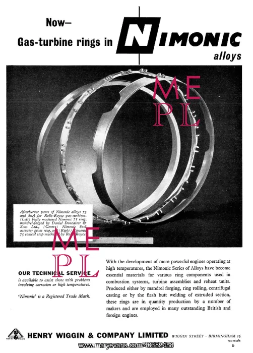 : Henry Wiggin Nimonic Alloys : Henry Wiggin Nimonic Alloys