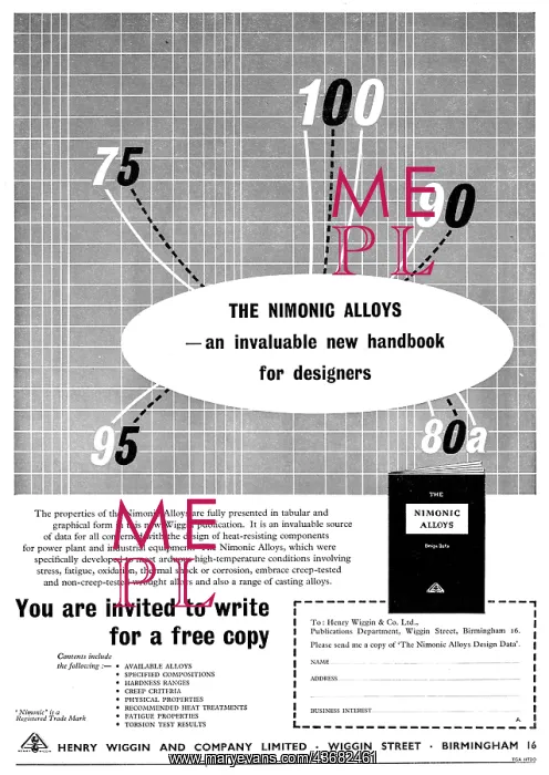 : Henry Wiggin Nimonic Alloys : Henry Wiggin Nimonic Alloys