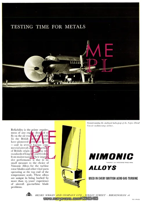 : Henry Wiggin Nimonic Alloys : Henry Wiggin Nimonic Alloys