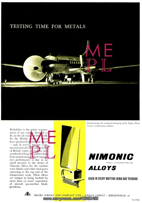 : Henry Wiggin Nimonic Alloys : Henry Wiggin Nimonic Alloys