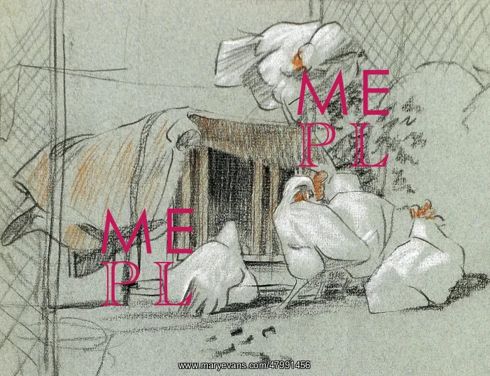  : Hens by a hen house