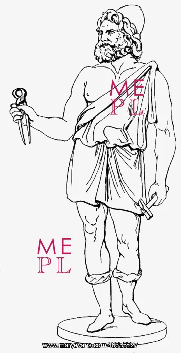 : Hephaistos (lat. Vulcanus), Greek deity of Fire : Hephaistos (lat. Vulcanus), Greek deity of Fire
