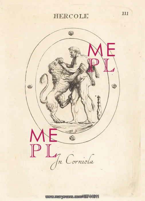 : Heracles strangling the Nemean lion : Heracles strangling the Nemean lion