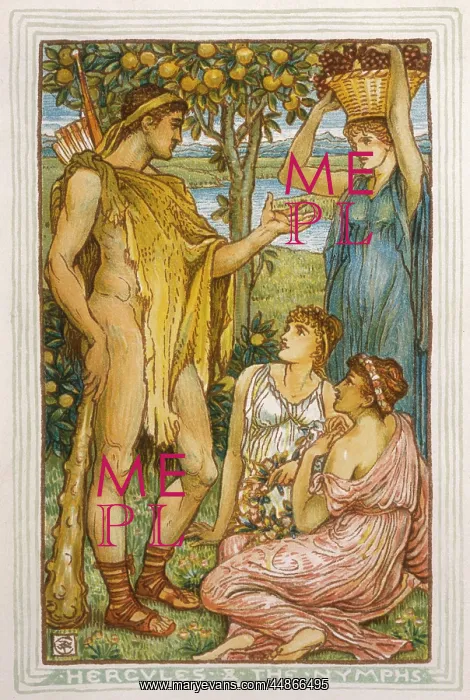 : Herakles and Nymphs in the Garden of the Hesperides : Herakles and Nymphs in the Garden of the Hesperides