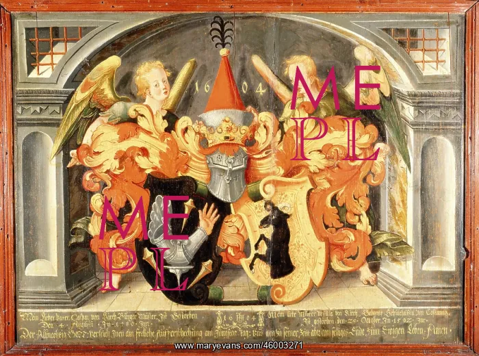 : Heraldry. Coat of arms, Germany, marriage coat of arms, Kaspar von Kirch : Heraldry. Coat of arms, Germany, marriage coat of arms, Kaspar von Kirch