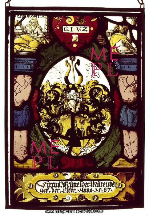 : Heraldry. Coat of arms, Germany, dynastic coat of arms, window of Ansbach town hall, 1587 : Heraldry. Coat of arms, Germany, dynastic coat of arms, window of Ansbach town hall, 1587