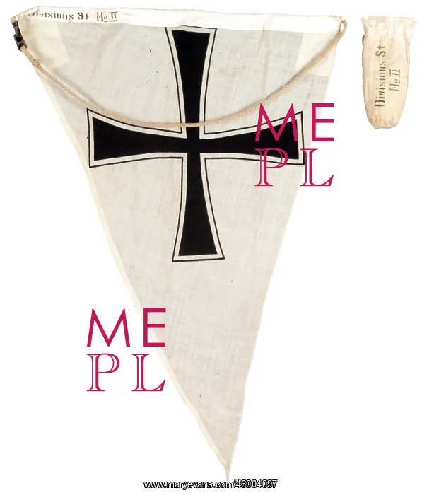 : Heraldry. Flags, Germany, divisional pennant 1867 - 1945, division staff number II : Heraldry. Flags, Germany, divisional pennant 1867 - 1945, division staff number II