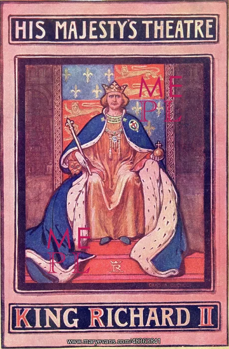 : Herbert Beerbohm Tree as Shakespeare's King Richard II : Herbert Beerbohm Tree as Shakespeare's King Richard II