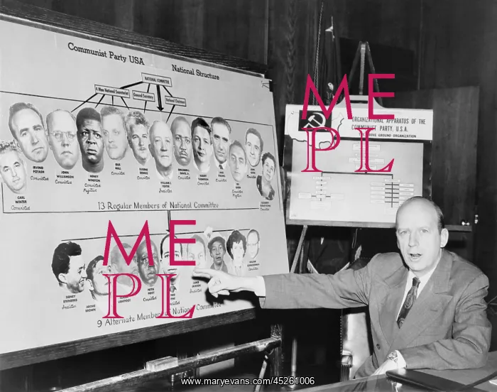 : Herbert Brownell pointing to charts he used in : Herbert Brownell pointing to charts he used in
