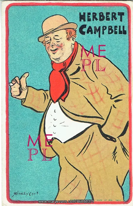 : Herbert Campbell, music hall singer : Herbert Campbell, music hall singer