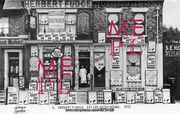 : Herbert Fudge Newsagent 1922 : Herbert Fudge Newsagent 1922