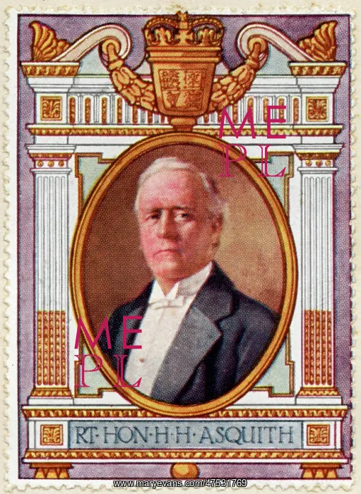 : Herbert Henry Asquith / Stamp : Herbert Henry Asquith / Stamp