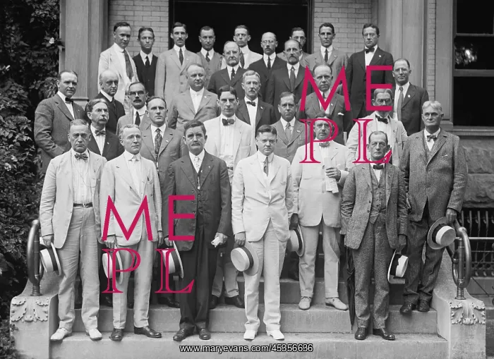 : Herbert Hoover with the senior staff of the U.S : Herbert Hoover with the senior staff of the U.S