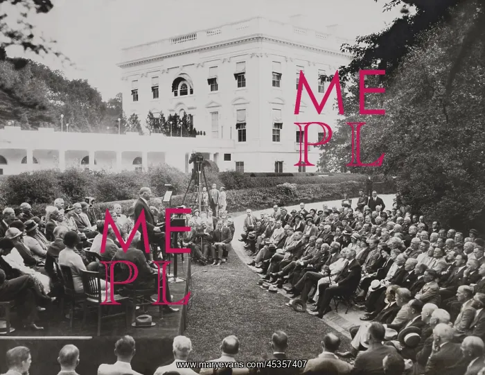 : Herbert Hoover speaking to organizations at the : Herbert Hoover speaking to organizations at the