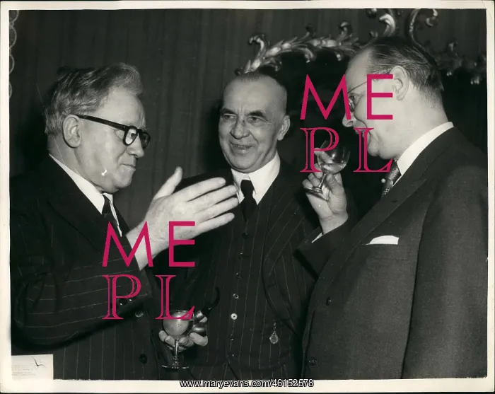 : Herbert Morrison, Dr Schlange Schoningen, Dr Georg Zinn, Lon : Herbert Morrison, Dr Schlange Schoningen, Dr Georg Zinn, Lon