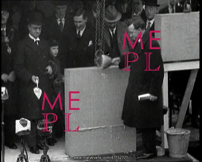 : Herbert Morrison Laying a Foundation Stone : Herbert Morrison Laying a Foundation Stone