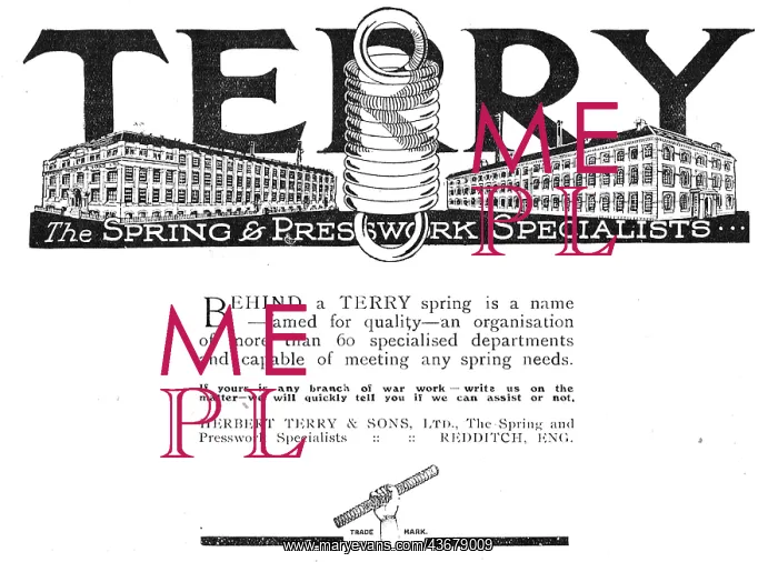 : Herbert Terry, Redditch. Presswork & Springs For Aircraft : Herbert Terry, Redditch. Presswork & Springs For Aircraft