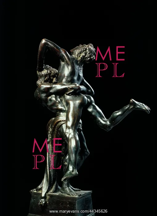 : Hercules and Anteus, small bronze : Hercules and Anteus, small bronze