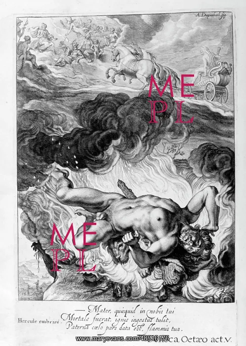  : Hercules driven to madness. Engraving from Tableaux