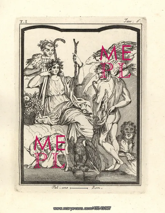 : Hercules and his son Telephus, who was suckled by a doe : Hercules and his son Telephus, who was suckled by a doe